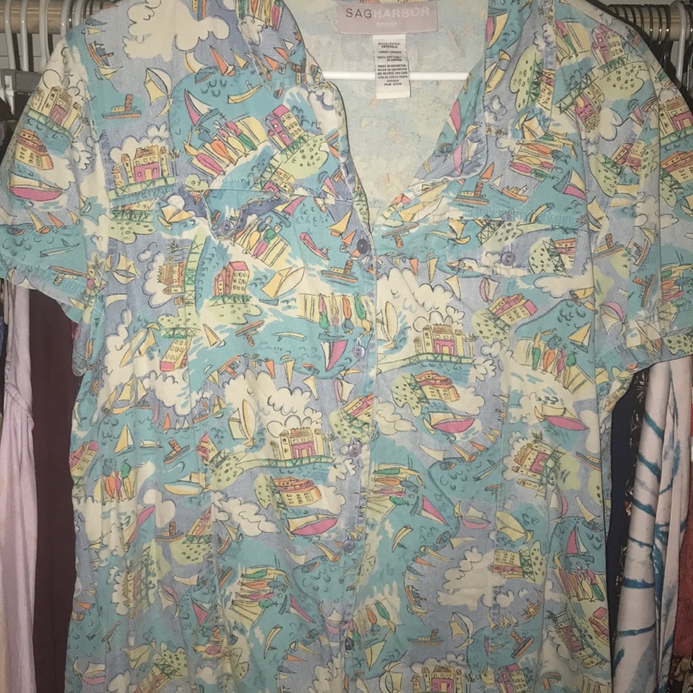 Vintage 80’s collard shirt